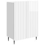 vidaXL Dressoir Hoogglans Wit 66 x 34,5 x 92 cm Bewerkt hout, Huis en Inrichting, Verzenden, Nieuw