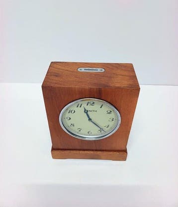 Zenith - Spaarpot - Wekker Spaarpot Helvetia-Vie - Hout -