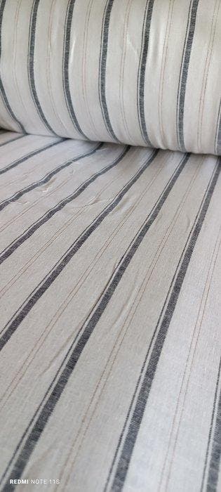 Textiel - 500 cm - 140 cm - Linnen 50% katoen 50%, Antiek en Kunst, Antiek | Tapijten, Tafelkleden en Textiel