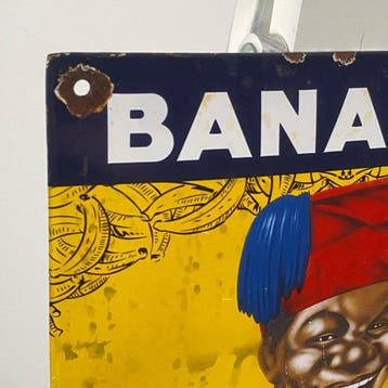 BANANIA - Reclamebord - 20x20 cm - Gemaakt van een dikke