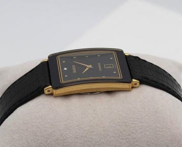 Rado - Florence Black Dial Quartz Sapphire Crystal Watch -
