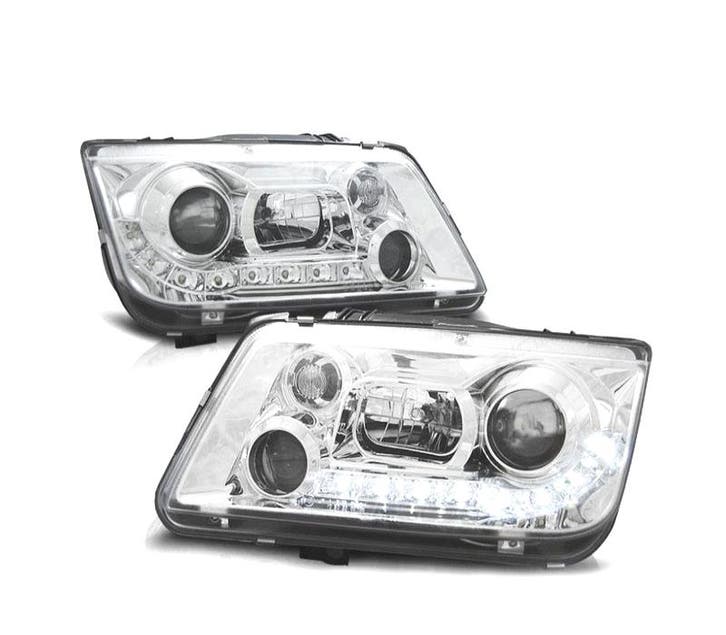 Phares Led Jour Pour Volkswagen Vw Bora 98-05 Fond Chromé, Auto-onderdelen, Verlichting, Verzenden