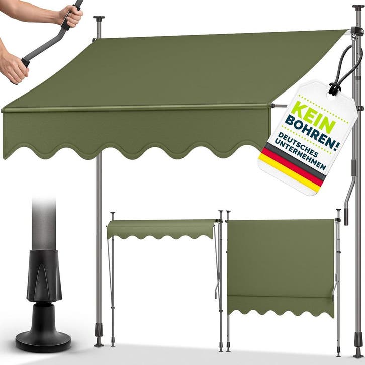 Klemluifel - Balkon luifel - Verticale luifel - 300 cm - Gro, Tuin en Terras, Schaduwdoeken, Nieuw, Verzenden