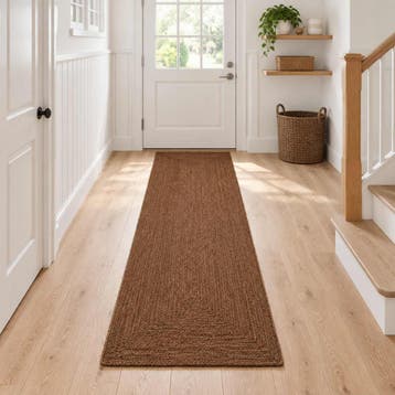 vidaXL Gebied Tapijt Grijs 60 x 300 cm Jute, Verzenden