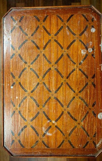 Luigi XV - Middentafel - Hout, Leder - met schrijftafel, Antiek en Kunst