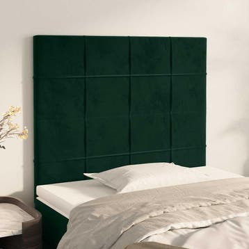 vidaXL Hoofdbord donkergroen 100x5x118/128 cm fluweel, Verzenden, Nieuw