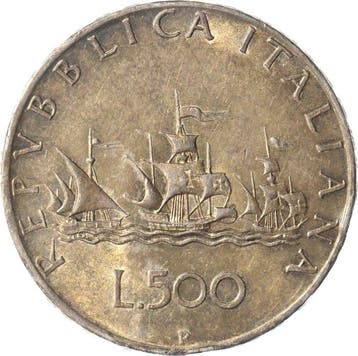 Italië. 500 Lire 1958, 1966 & 1967 KWALITEIT (Zonder