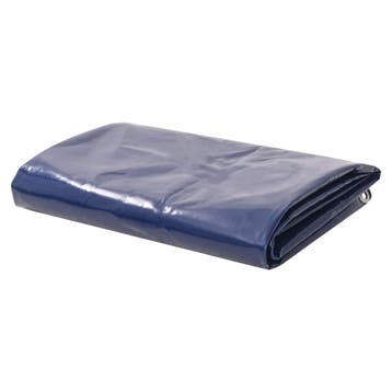 vidaXL Dekzeil 650 g/m² 5x6 m blauw, Verzenden