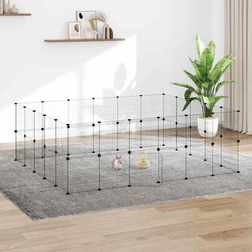 vidaXL Huisdierenkooi met deur 44 panelen 210x175x70 cm, Verzenden, Nieuw