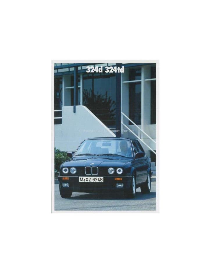 1987 BMW 3 SERIE DIESEL BROCHURE NEDERLANDS, Boeken, Auto's | Folders en Tijdschriften, Ophalen of Verzenden