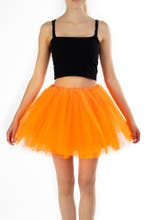 KIMU® Tutu Oranje Tule Rokje XS S 140 146 152 158 164 Fluor, Ophalen of Verzenden, Nieuw