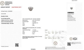 Ring - 14 karaat Witgoud - 2.05ct. tw. Diamant (Natuurlijk), Nieuw