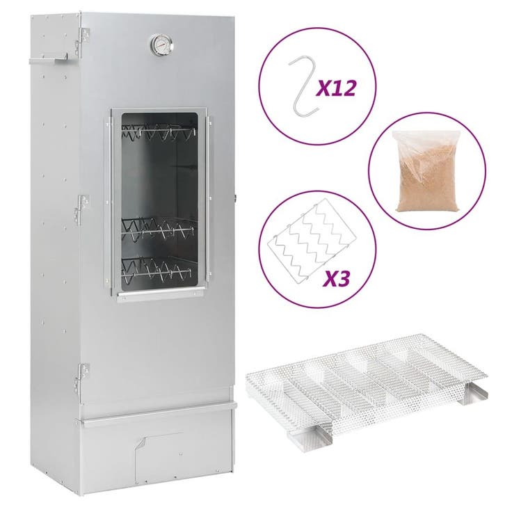 vidaXL BBQ-rookoven met koude rookgenerator gegalvaniseerd, Electroménager, Électroménager & Équipement Autre, Envoi