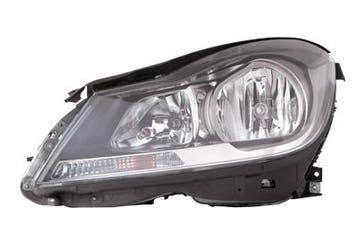 Mercedes C W204 2011-2014 Zwart Koplamp Links (Koplampen), Verzenden