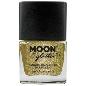 Moon Glitter Holographic Nail Polish Gold 14ml, Verzenden, Nieuw