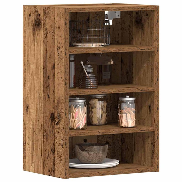 vidaXL Bovenkast Riga 40x29,5x60 cm bewerkt hout oud, Huis en Inrichting, Kasten | Overige, Nieuw, Verzenden