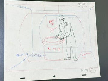 Tintin - 1 Originele productie-tekening - Colonel Boris - We, Nieuw in verpakking
