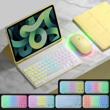 RGB Toetsenbord Hoes en Muis voor iPad 9.7 - QWERTY, Verzenden, Nieuw