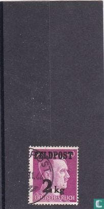 Duitse Rijk - Adolf Hitler - Opdruk Feldpost  2 kg - 1944, Postzegels en Munten, Postzegels | Europa | Overig, Gestempeld, Verzenden