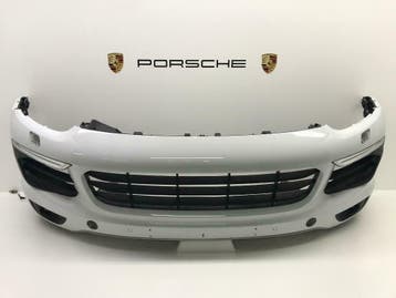 Porsche Cayenne (958 II) Originele voorbumper met inox plaat, Ophalen, Gebruikt, Voor, Porsche