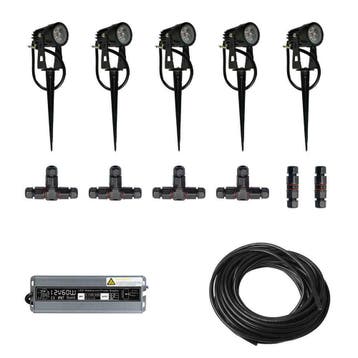 5x LED grond spot - 12V - 3 watt - complete set, Telecommunicatie, Zenders en Ontvangers, Verzenden, Nieuw