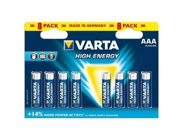 Varta High Energy LR03 AAA Bls 8st, Auto-onderdelen, Accu's en Toebehoren, Ophalen of Verzenden, Nieuw