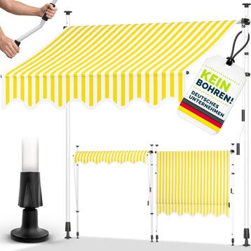 Klemluifel - Balkon luifel - Verticale luifel - 400 cm - Gee, Verzenden