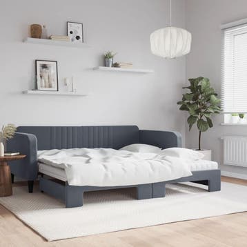 vidaXL Slaapbank onderschuifbed matrassen 100x200cm, Huis en Inrichting, Verzenden, Nieuw