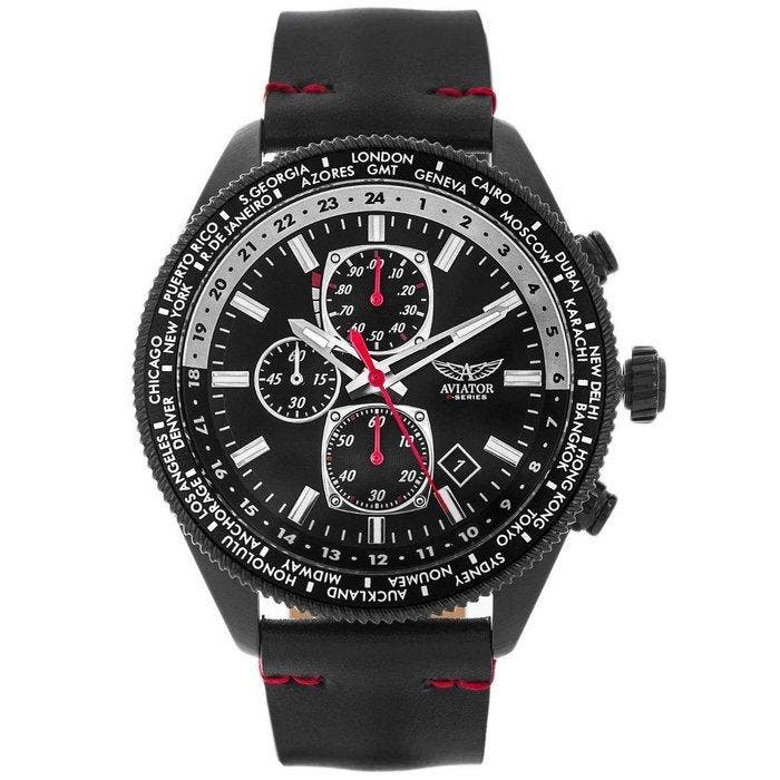 Aviator - 24 Timezones - Chronograph 1/10 - Pilot World Time, Bijoux, Sacs & Beauté, Montres | Hommes