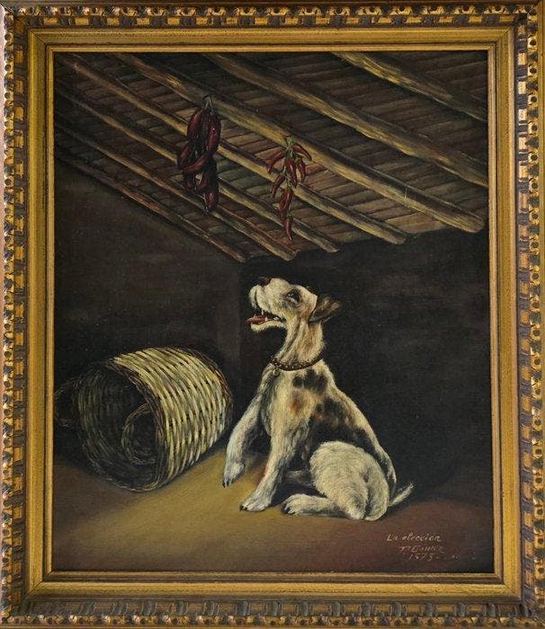 Spaanse school (XX) - NO RESERVE - Mirando al techo, Antiquités & Art, Art | Peinture | Classique