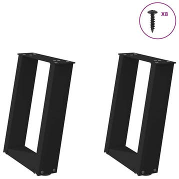 vidaXL Salontafelpoten 2 st U-vormig 28x(42-43) cm staal, Verzenden