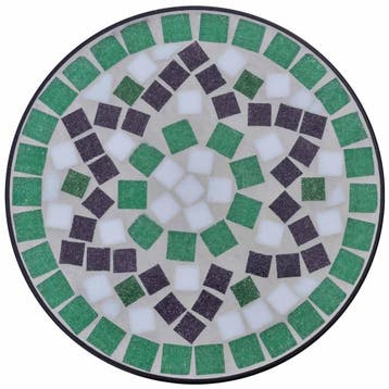 vidaXL Bijzeltafel mozaïek groen en wit, Verzenden, Nieuw