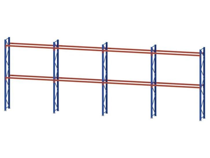 Palletstelling - 5 staanders 4000x800mm - Tot. lengte: 11m23, Zakelijke goederen, Kantoor en Winkelinrichting | Magazijn, Stelling en Opslag