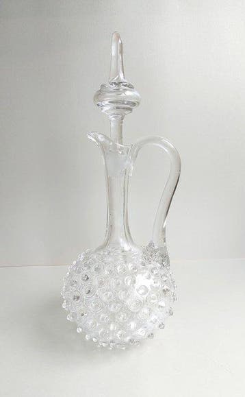 Karaf - Hobbnail of noppen/stekel glas - Glas - Hobbnail