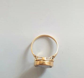 Ring - 18 karaat Geel goud - 18 karaat goud camee ring, Nieuw