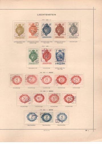 Liechtenstein 1912/1937 - Liechtenstein 1912/1937. Une belle, Postzegels en Munten, Gestempeld