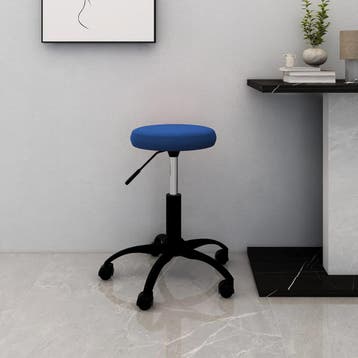 vidaXL Kantoorstoel draaibaar fluweel blauw, Verzenden, Nieuw