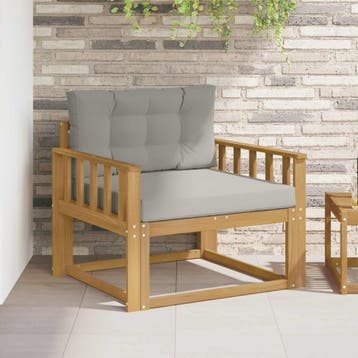 vidaXL Buiten Midden Sofa Polyester Wit, Verzenden