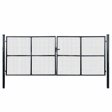 vidaXL Tuinhek van gaas gegalvaniseerd staal 400x150 cm, Verzenden, Nieuw