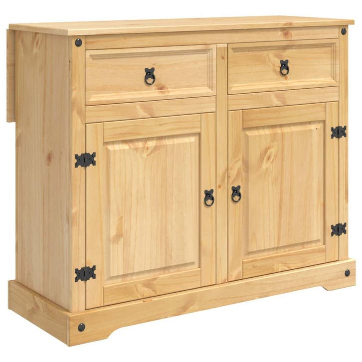 vidaXL Keuken Trolley met lade 2 pcs Honingwas 112 x 70 x, Huis en Inrichting, Overige Huis en Inrichting, Nieuw, Verzenden