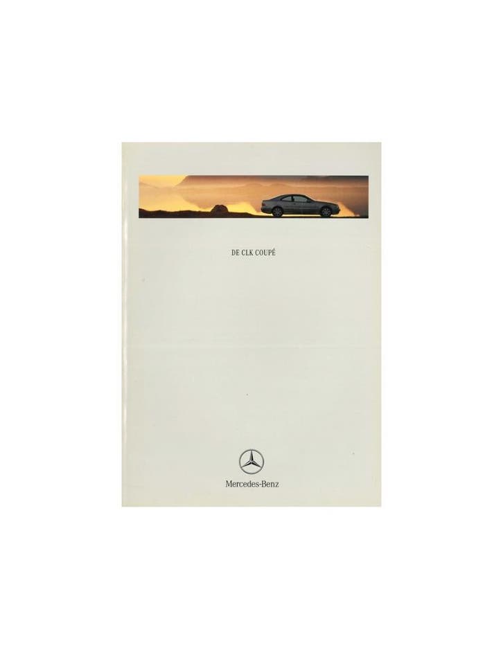 1999 MERCEDES BENZ CLK COUPE BROCHURE NEDERLANDS, Boeken, Auto's | Folders en Tijdschriften