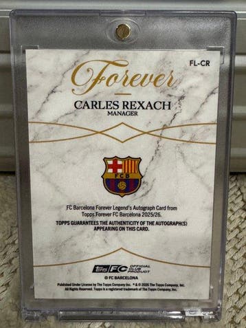 2025/26 Topps Forever Carles Rexach 001/125 Gesigneerde, Nieuw