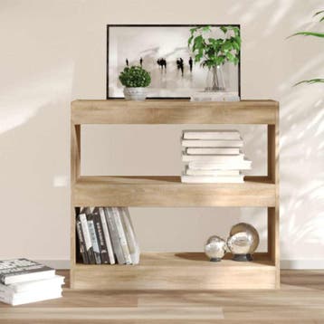 vidaXL Boekenkast / kamerscherm 80x30x72 cm sonoma, Verzenden