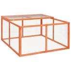 vidaXL Konijnenhok 124x120x60 cm massief vurenhout, Verzenden