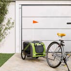 vidaXL Hondenfietstrailer oxford stof en ijzer groen en, Verzenden