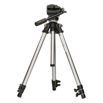 Manfrotto 190 statief met 128RC videokop met garantie, Ophalen of Verzenden, Gebruikt