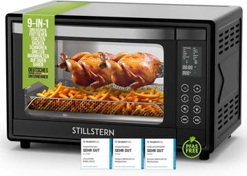 Vrijstaande oven - Hetelucht oven - 45 Liter - 2000W - Zwart, Verzenden, Nieuw