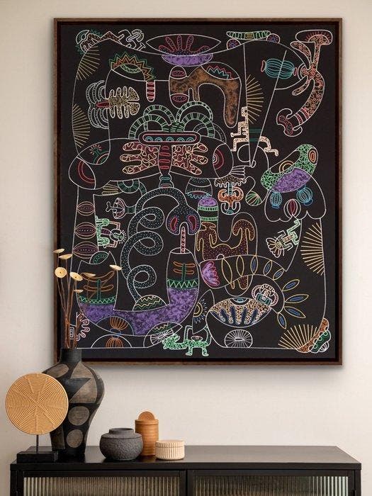 Frantisek Florian - Gold-Pi XL, Antiquités & Art, Art | Peinture | Moderne