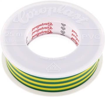 Elektrische Isolatietape Vde-Getest 25mm/25m Groen Geel, Verzenden, Nieuw