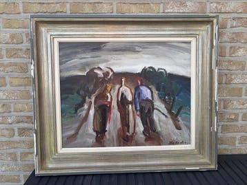 Henri De Cocker (1908-1978) - Boeren op terugweg van het